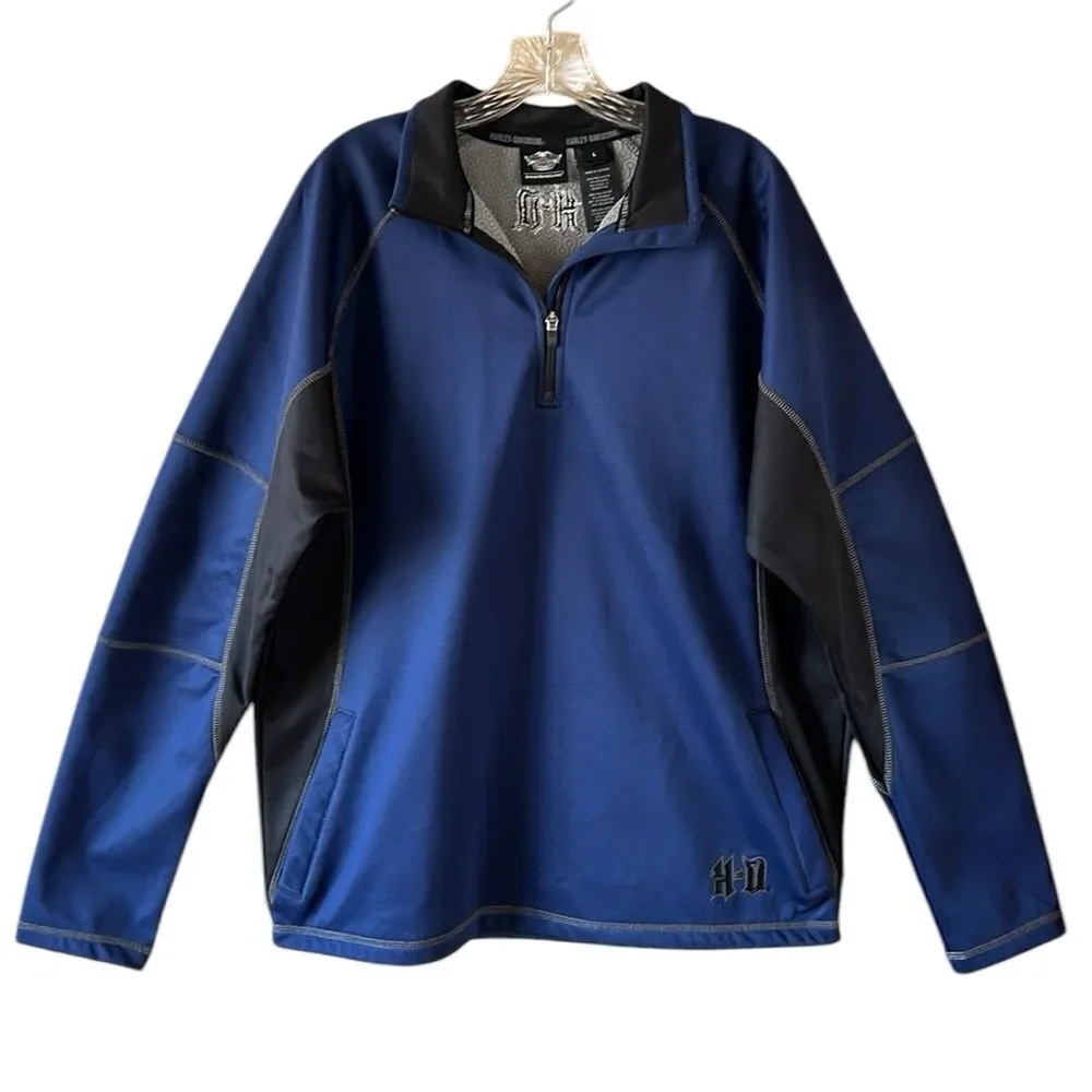 Harley Davidson Mens 1/4 Zip Softshell Jacket